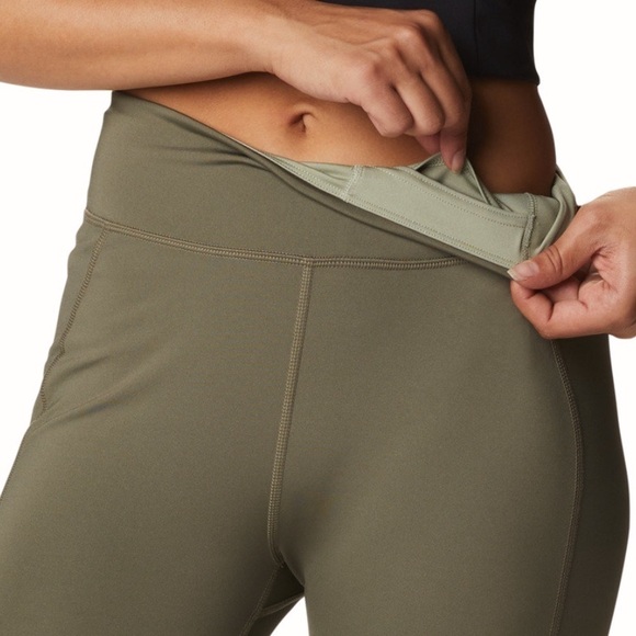 NWT Columbia Lodge Colorblock High Waisted Tights Leggings Green - Picture 2 of 10